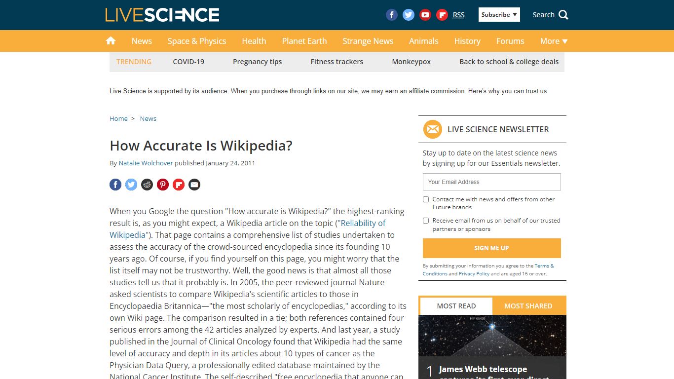 How Accurate Is Wikipedia? | Live Science